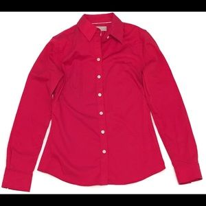 Banana Republic Button Down Shirt Size 4 Hot Pink